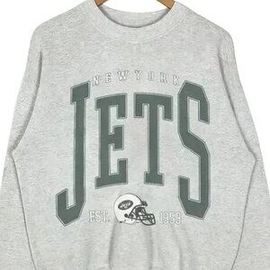 New York Jets Football Sweatshirt Vintage EST 1959, Retro Jets NFL Sweaters Grey
